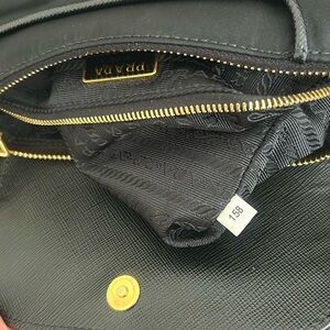PRADA Tessuto Nylon Saffiano Crossbody Bag Black